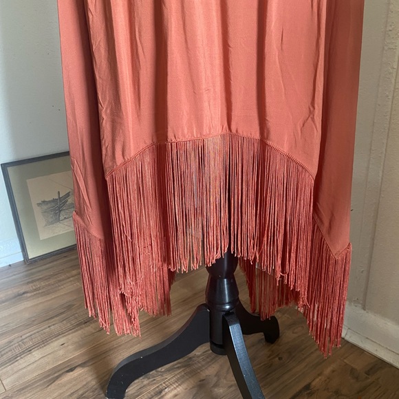 Swim by Cacique Coral Beach Cover Up with stylish fringe size 22/24- - Picture 4 of 10